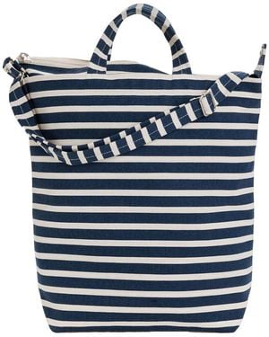 BAGGU Zip-Top Canvas Tote Bag - Blue