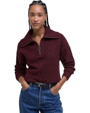 Barbour Lavensdale 1/2-Zip Knit Sweater - Red