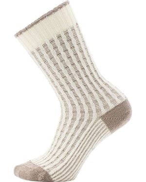 Smartwool Everyday Waffle Press Crew Sock - White