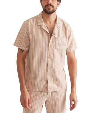 Marine Layer Dobby Resort Short-Sleeve Shirt - Natural