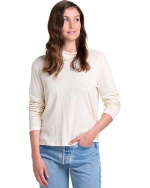 Toad&Co Foothill Pointelle Long-Sleeve T-Neck Shirt - White
