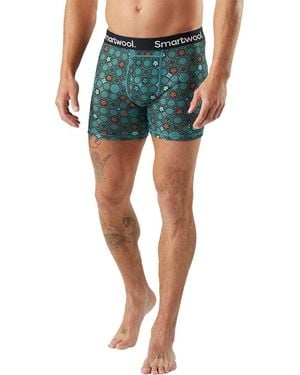 Smartwool Merino Print Boxer Brief - Blue