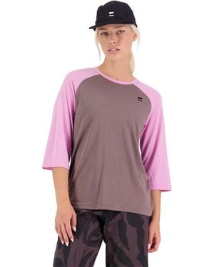 Mons Royale Tarn Merino Shift Raglan 3/4 Sleeve - Purple