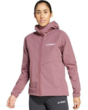 adidas Originals Xperior Medium Fleece Hooded Jacket - Purple