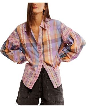 Free People Madras Dreams Top - Purple