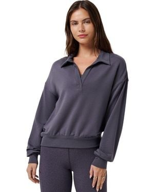 Travis Mathew Cloud Terry Long-Sleeve Shirt - Blue