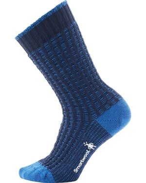 Smartwool Everyday Waffle Press Crew Sock - Blue