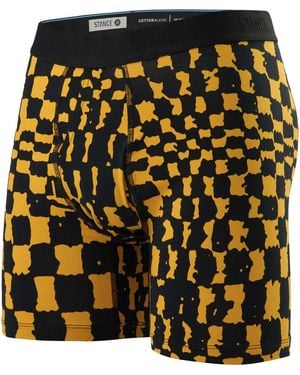 Stance Warp Check Boxer Brief - Yellow