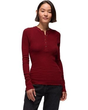 Prana Touchstone Long-Sleeve Henley Shirt - Red