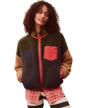 The Great Outdoors The Plush Colorblock Terrain Full-Zip Jacket - Red