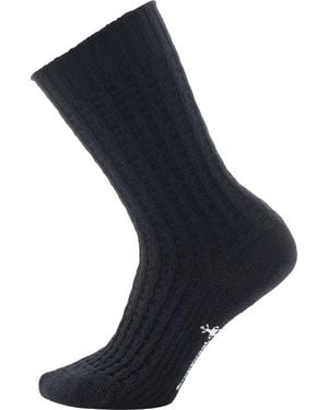 Smartwool Everyday Waffle Press Crew Sock - Blue