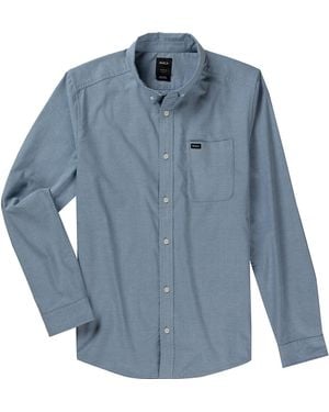 RVCA That'Ll Do Stretch Long-Sleeve Shirt - Blue