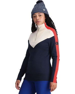 Kari Traa Voss Knit Half Zip Sweater - Blue