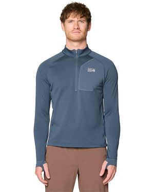 Mountain Hardwear Up First Tech Fleece 1/4-Zip Pullover - Blue