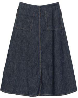 Susanne Bommer Cotton Long Skirt - Blue