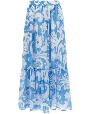 Etro Bloemenrok - Blauw