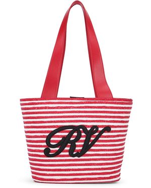 Roger Vivier Rv Straw Panier Small - Red
