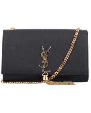 Saint Laurent Kate Bolsa de hombro pequeño - Gris