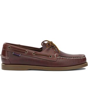 Sebago "Dockside Portland Waxed" Schnür-Loafer - Braun