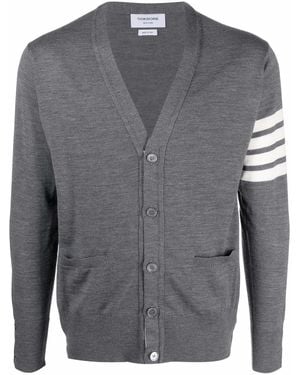 Thom Browne Cardigan mit Streifen - Grau