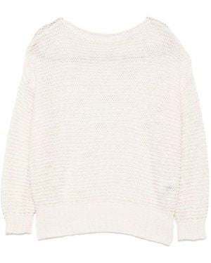 Base London Pullover aus Basis-Baumwollmischung - Weiß