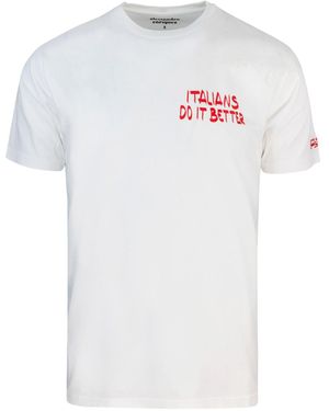 Mc2 Saint Barth T Shirt Girocollo Italiener machen es besser - Weiß