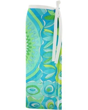 Emilio Pucci Sarong mit Vivara Print - Blau