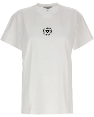 Stella McCartney 'iconisch Mini Heart' T -shirt - Wit