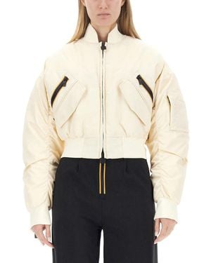 K-Way Loncrop Thermo Shiny Twill Jackets Short - Natural