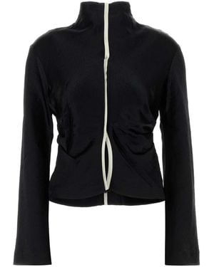 Nanushka Satin Domini Blouse - Black