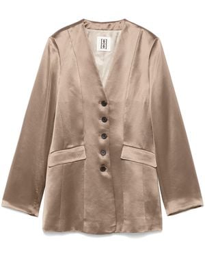 By Malene Birger Acetate Viscose Blazer Jacket - Natural