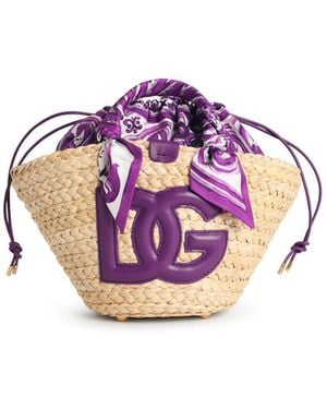 Dolce & Gabbana 'kendra' Purple Lear Blend Bag - Roze