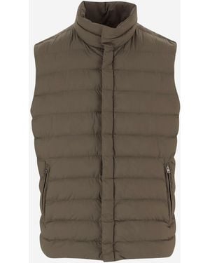 Herno Padded Nylon Vest - Green