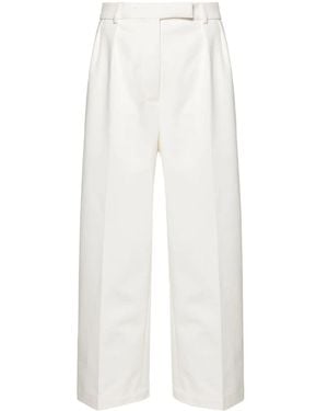 Thom Browne Relaxed Fit Pleated Trouser - White