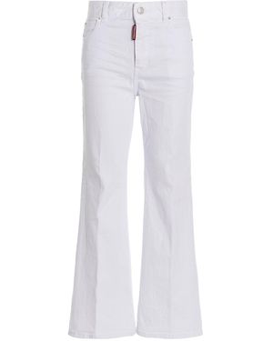 DSquared² 'Super Flared Cropped' Jeans - Weiß