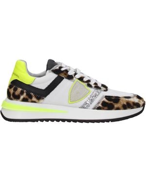 Philippe Model Sneakers Tropez Frau Stoff weiß - Mehrfarbig