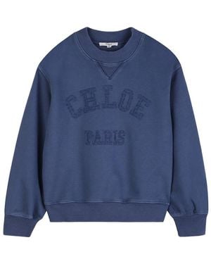 Chloé Felpa Con Logo - Blue