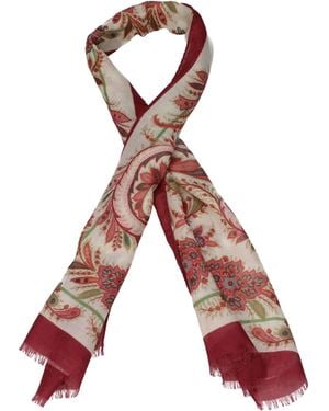 Etro Scarf Wool/Burgundy - Red