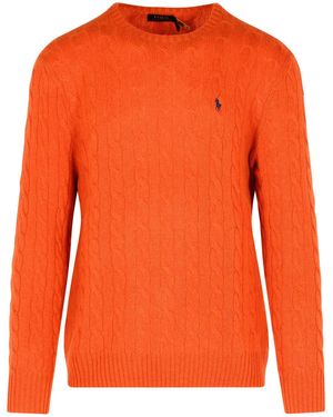 Polo Ralph Lauren Orange Wolle und Kaschmirpullover