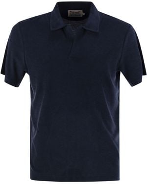 Mc2 Saint Barth Jeremy Cotton Terry Polo Shirt - Blauw