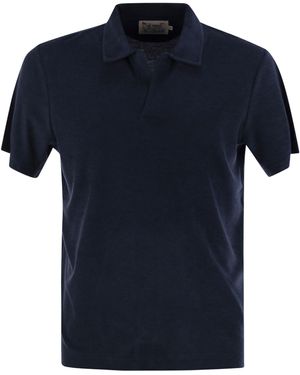 Mc2 Saint Barth Jeremy Cotton Terry Polo Shirt - Blue
