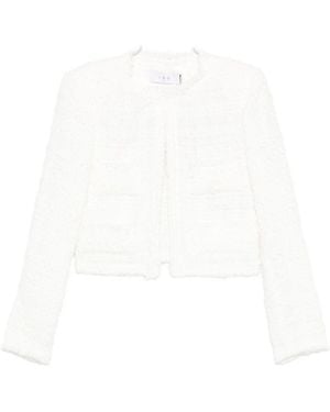 IRO Ausgefranste Tweed-Jacke - Weiß