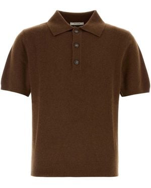 Entire studios Wool Blend Polo Shirt - Brown
