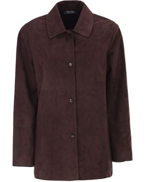 Max Mara Smmgocce Wildlederhemd mit Seidenfutter - Braun