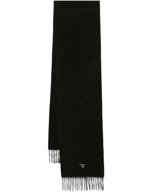 Barbour Plain Lambswool Scarf - Black