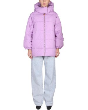 Patou Quilted Mini Down Jacket For - Purple