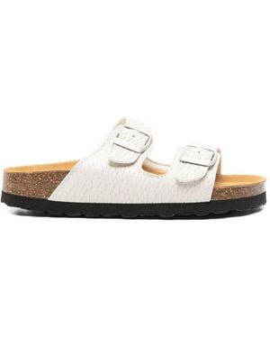 Woolrich Two Bands Leather Sandals - White