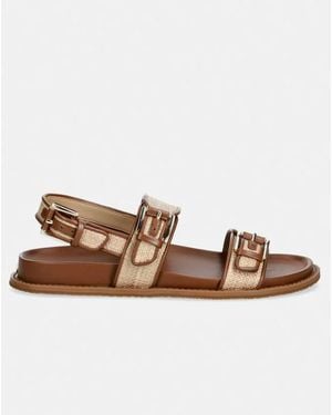 MICHAEL Michael Kors Nia flache Sandale - Braun