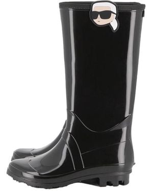 KARL LAGERFELD Rain Boots With Logo - Black