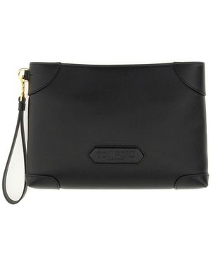 Tom Ford Leder Kupplungstasche - Schwarz